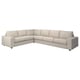 VIMLE sectional sofa in beige, l-shaped with removable cushions.