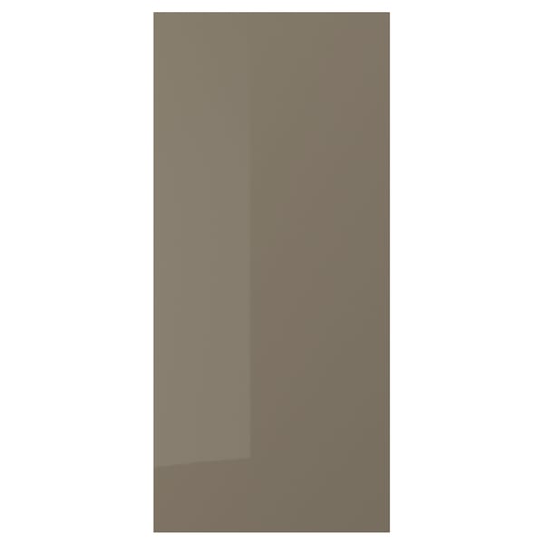 VOXTORP cabinet, rectangular, brown, glossy finish, particleboard, sleek design.
