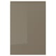 VOXTORP door, dark grey-brown, modern, high-gloss, smooth, rectangular, integrated handle