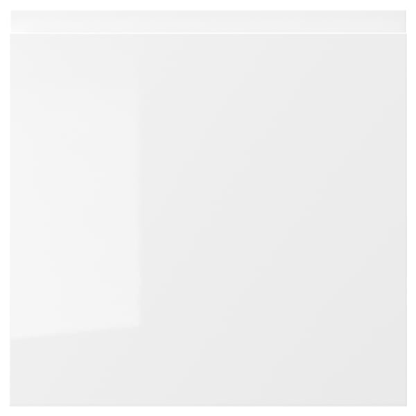 VOXTORP kitchen cabinet, white high gloss, sleek rectangular design, smooth finish, integrated handles.