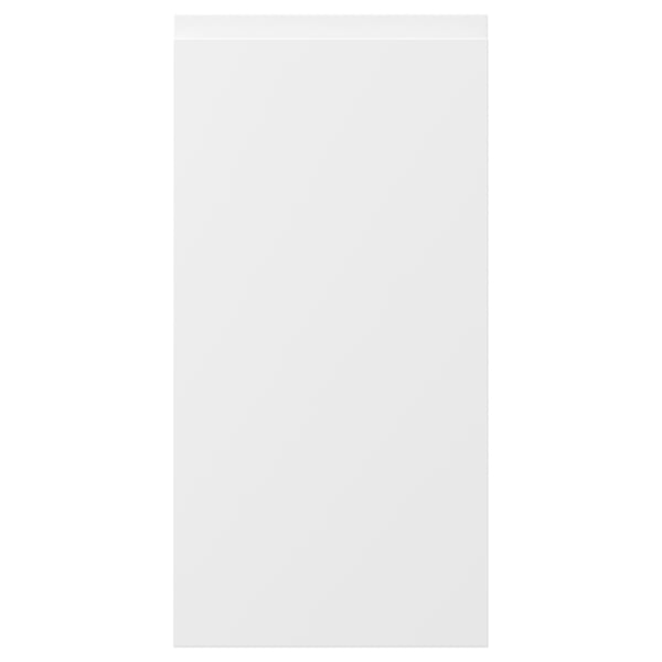 VOXTORP white kitchen cabinet, rectangular, matt finish with integrated handles.
