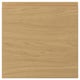 VOXTORP wooden panel, oak finish. Smooth surface, integrated handles, rectangular shape.