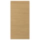 VOXTORP oak-brown cabinet door with sleek, integrated handles, smooth finish.
