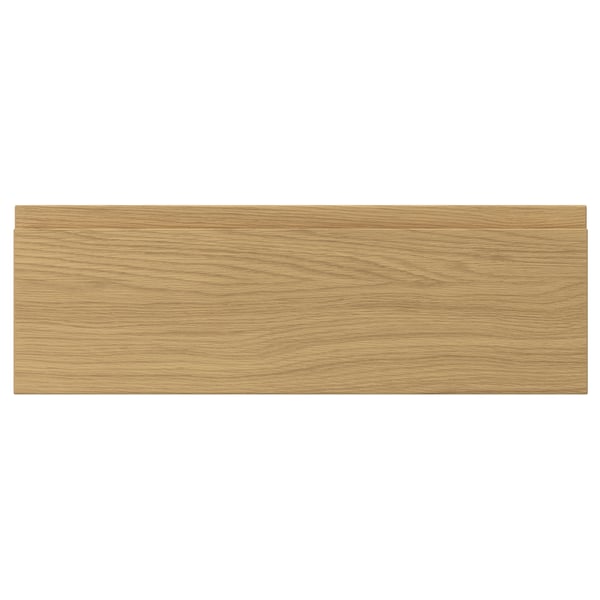 VOXTORP oak drawer front, smooth design, integrated handles, 25-year guarantee, easy clean.