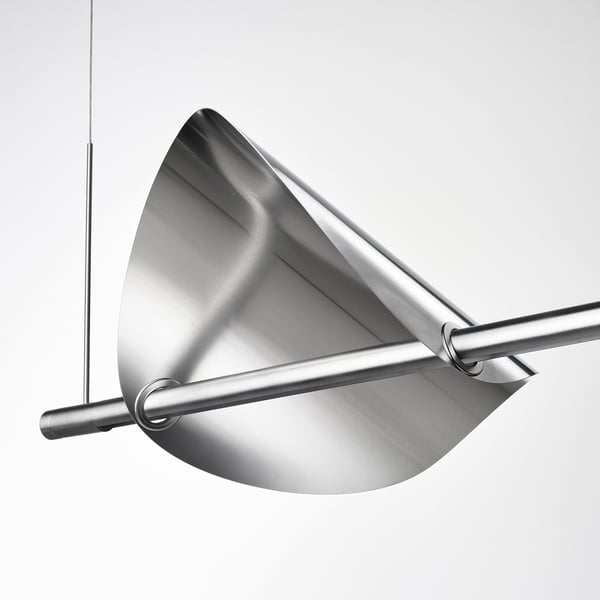 BACKSTÖRN LED iekaramā lampa, regulējama gaismas intensitāte/matēts alumīnijs, 108 cm
