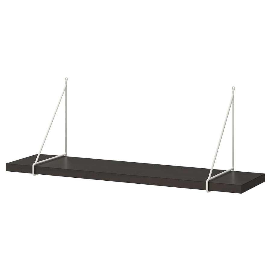 BERGSHULT / PERSHULT seinariiul, pruunikasmust/valge, 80x20 cm