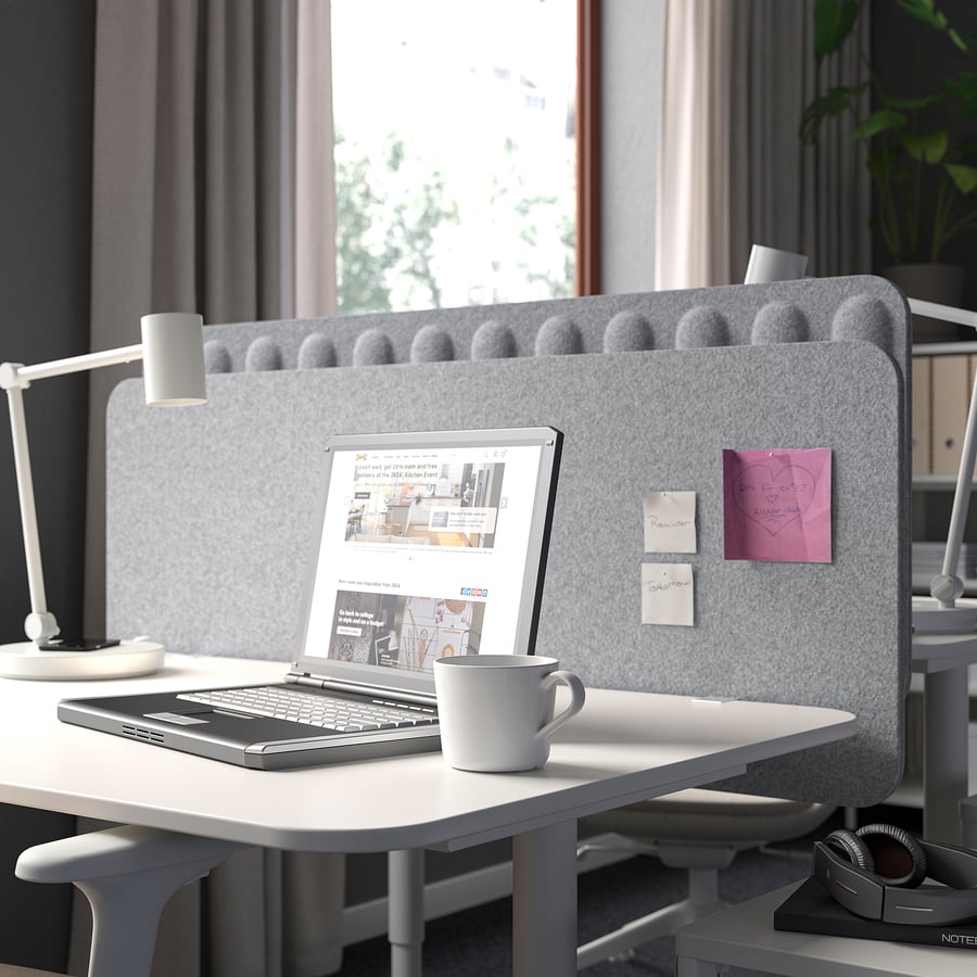 EILIF sirm töölauale, hall, 120x48 cm EILIF sirm töölauale, hall, 120x48 cm