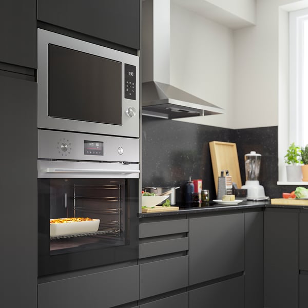 FRILLESBO Konv. cepeškrāsns ar pap. sildelem., pirolīze papildu tvaika funkcija/nerūsējošā tērauda krāsa IKEA 500