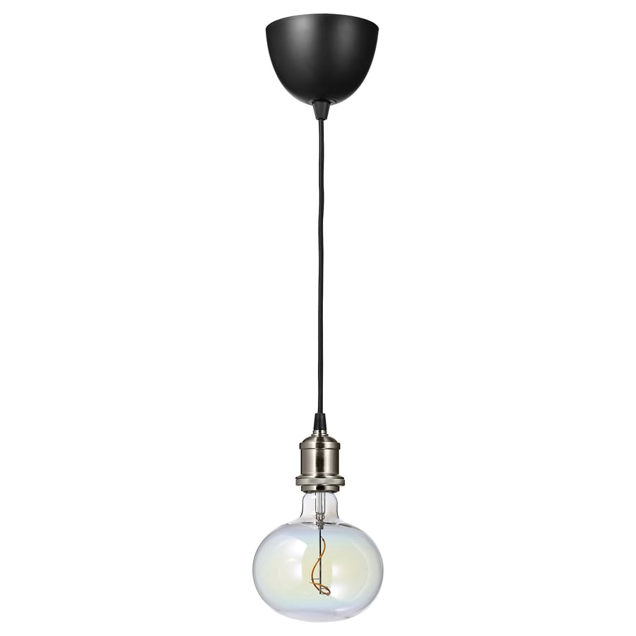 MOLNART/JÄLLBY  lambipirniga ripplamp, nikeldatud/Ellips mitmevärviline