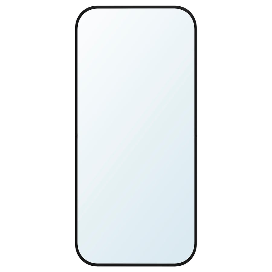 LINDBYN peegel, must, 28x60 cm