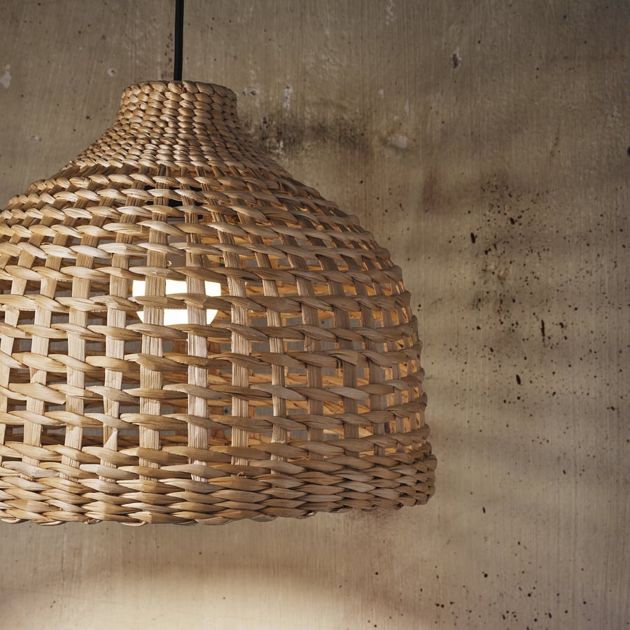 MÄVINN abažūrs, banāna šķiedra/roku darbs, 35 cm