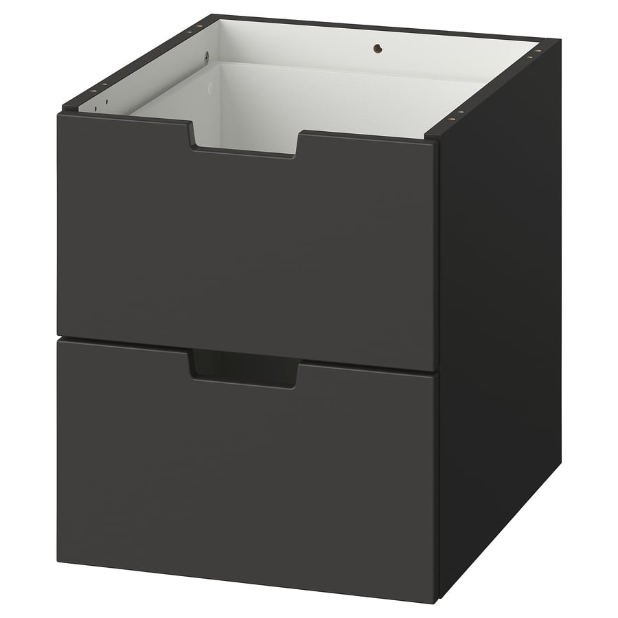 NORDLI Kumode, moduļu / 2 atvilktnes, antracīts,40x45  cm
