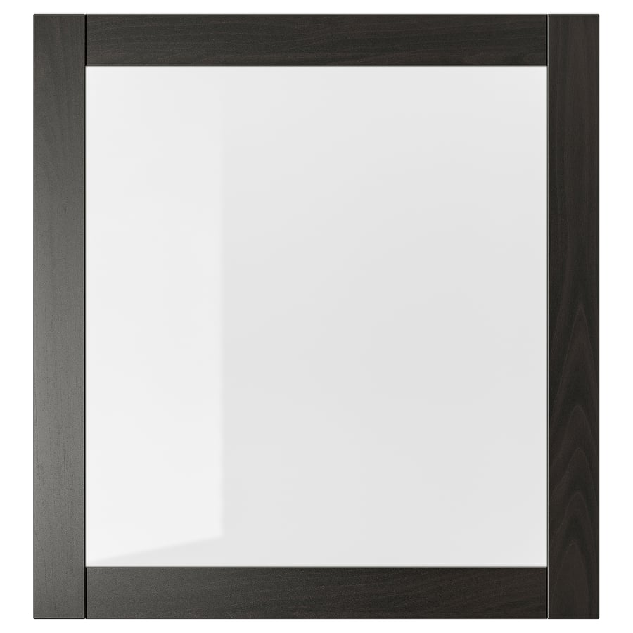SINDVIK Uks 60x64 cm, must pruun klaas