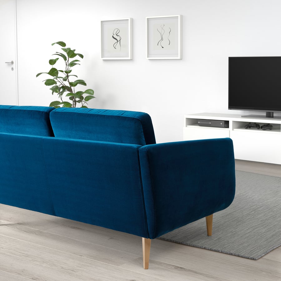 SMEDSTORP kahekohaline diivan, Djuparp tumesinine-roheline/tamm