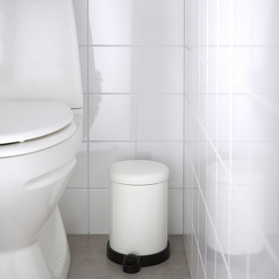TOFTAN atkritumu tvertne, baltā krāsā, 4 l