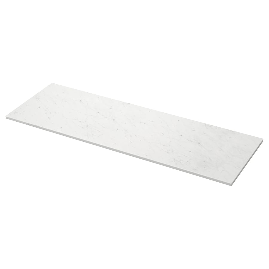 TOLKEN darba virsma, baltā krāsā marmora imitācija/ar pārklājumu, 162x49 cm