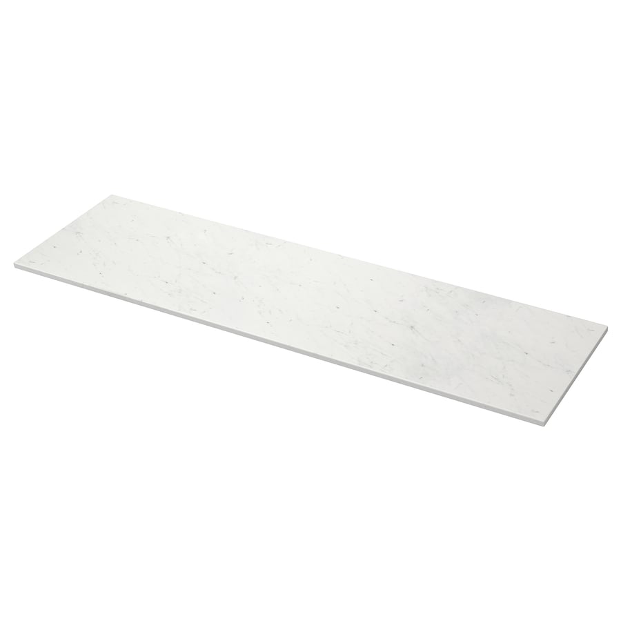 TOLKEN darba virsma, 182x49 cm, baltā krāsā marmora imitācija/ar pārklājumu