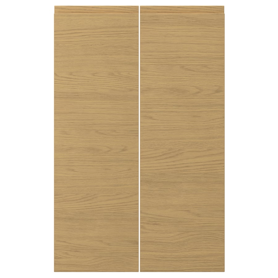 VOXTORP stūra skapīša durvis, 2 gab., kreisā puse/ozolkoka imitācija, 25x80 cm