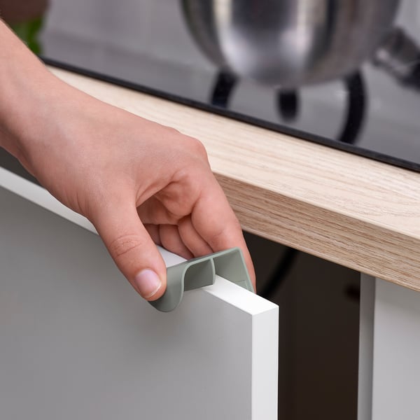 DRAGSMARK Ручка-зажим, серо-зеленый, 40 мм