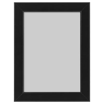 Черная фоторамка FISKBO. Простая, безопасная, прямоугольная конструкция. Идеально подходит для детских комнат.