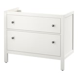Белый шкаф для ванной комнаты HEMNES, простой дизайн, 2 ящика.