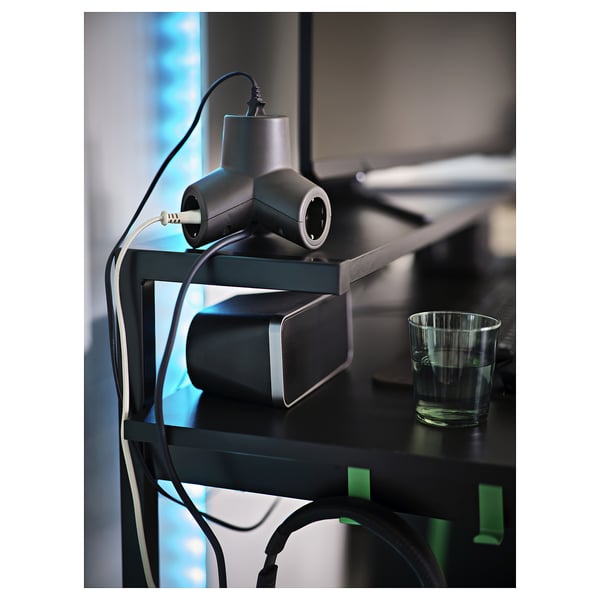 HORNFELS Удлинитель, темно-серый, 1.8 м