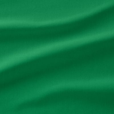Зеленая ткань крупным планом, гладкое переплетение, тонкий двухцветный эффект, высококачественная текстура.