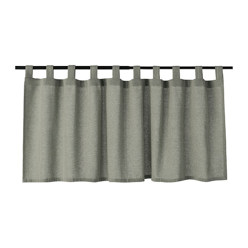 Серая занавеска LENDA с таб-топом, сделанная из переработанного хлопка.