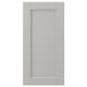 Светло-серая дверца кухонного шкафа LERHYTTAN с рамой из массива дерева и скошенными краями.