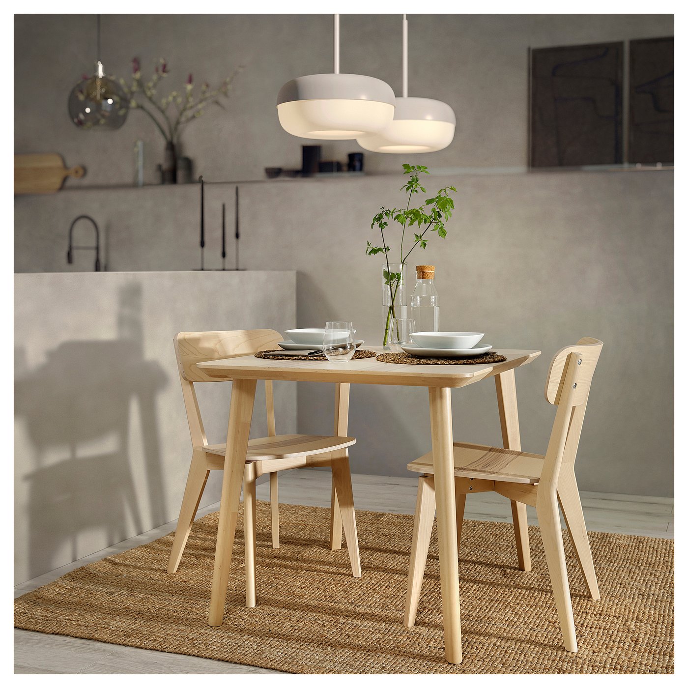 LISABO стол, ясеневый шпон, 88x78 см - IKEA Латвия
