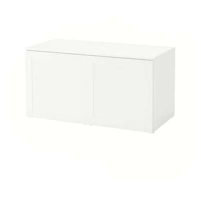 Белый склад IKEA PLATSA , стильный прямоугольный шкаф с двумя дверцами и регулируемыми ножками для выравнивания пола.