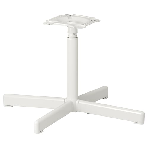 Белая регулируемая настольная подставка SIBBEN с основанием в форме звезды и регулируемой по высоте колонной.