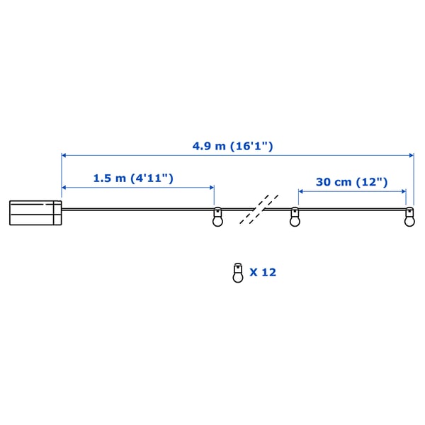 Иллюстрация с размерами для товара: UTSUND.