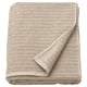 Полотенце VÅGSJÖN, бежевый, мягкий хлопок, складчатый, полосатый узор.