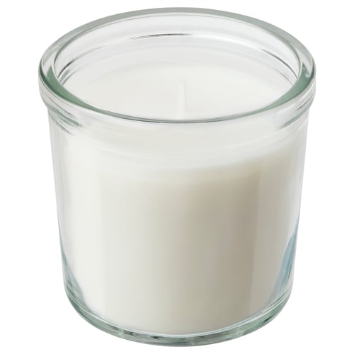 ADLAD شمعة معطرة في كأس, الغابة الاسكندنافية/أبيض, 20 س