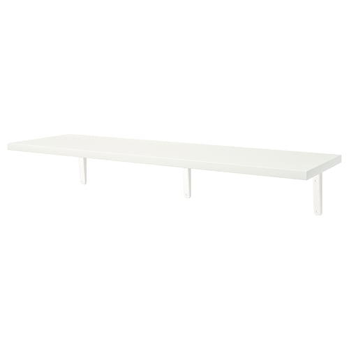 BERGSHULT / TOMTHULT رف مع حامل, أبيض, 120x30 سم