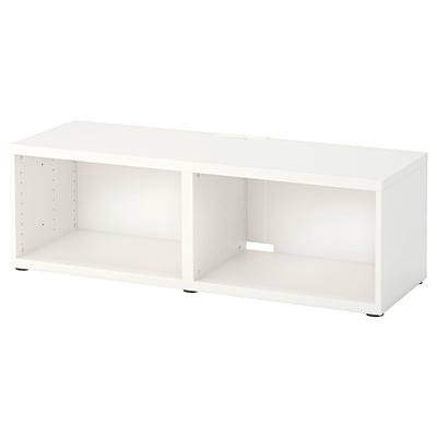 BESTÅ طاولة تلفزيون, أبيض, ‎120x40x38 سم‏