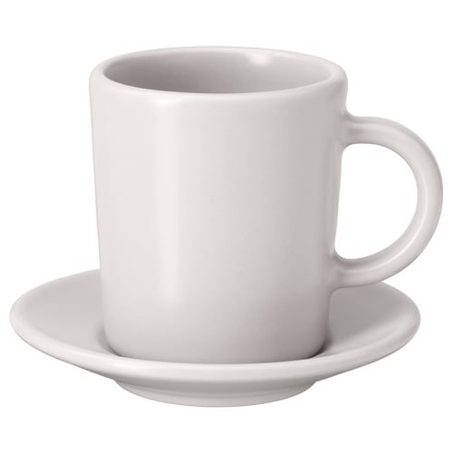 DINERA كوب إسبرَسو وصحن, بيج, 9 سل