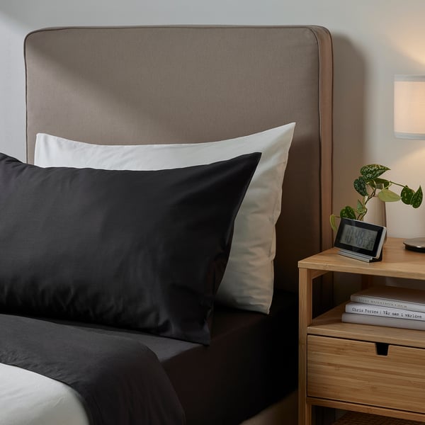 DVALA غطاء مخدة, أسود, 50x60 سم