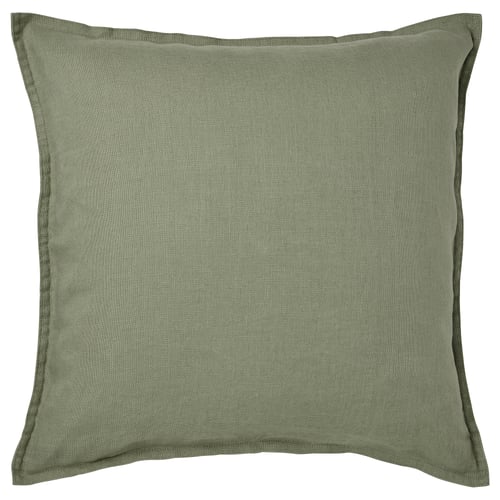 DYTÅG غطاء وسادة, رمادي-أخضر, 50x50 سم