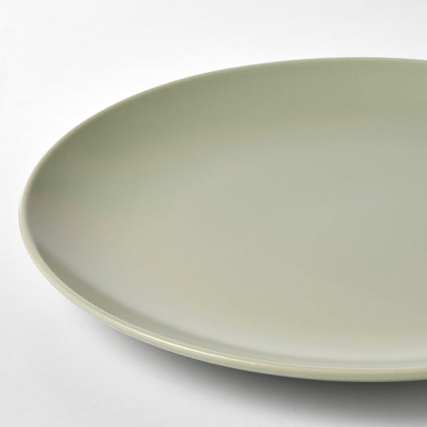 FÄRGKLAR صحن, مطفي أخضر, 26 سم