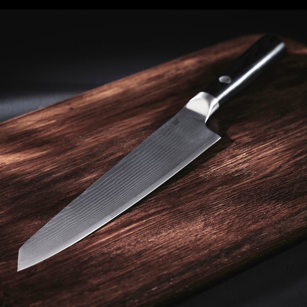 FJÄLLRÖDING سكين الطاهي, فولاذ دمشق./أسود, 22 سم