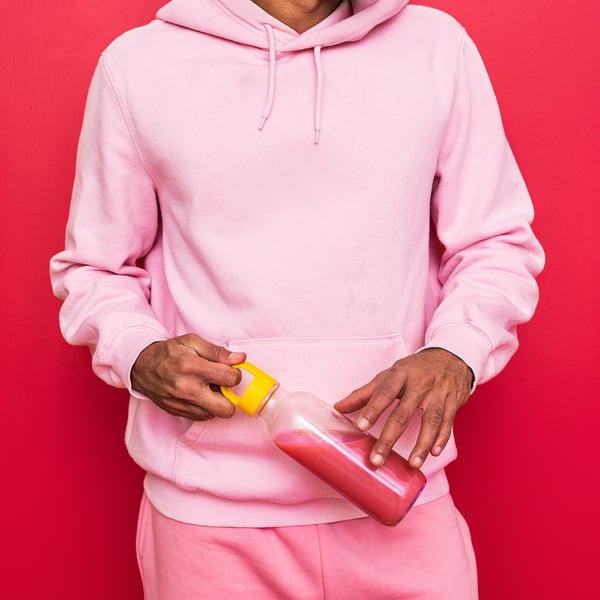 FORMSKÖN قارورة ماء, زجاج شفاف/أصفر, 0.5 ل