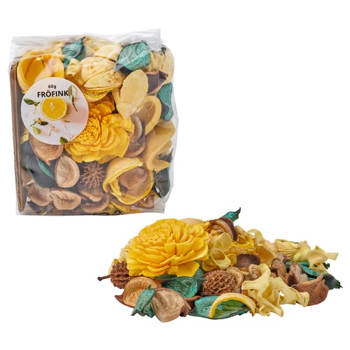 FRÖFINK ورد مجفف معطر, زهرة الحمضيات أصفر, 60 غم