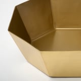 GOKVÄLLÅ سلطانية تقديم, لون ذهبي, ‎26x26x9 سم‏