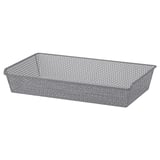 KOMPLEMENT سلة معدنية, نقش/رمادي غامق, 100x58 سم