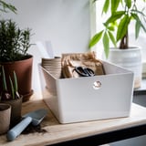 KUGGIS صندوق, أبيض, ‎26x35x15 سم‏