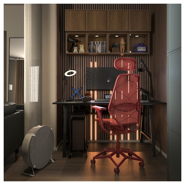 LÅNESPELARE عربة كمبيوتر برف, أسود, ‎50x27 سم‏