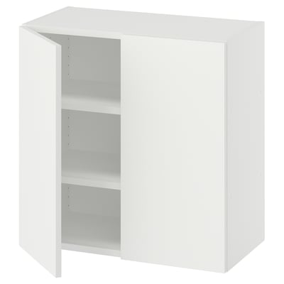LASTARE تشكيلة خزانة حائطية, أبيض/مع رفين, 60x32x60 سم