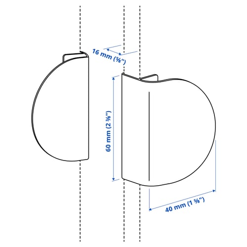 LATMASK يد بتعليق, برتقالي, 60 مم 2 قطعة